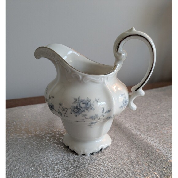 Johann Haviland Bavaria Creamer Germany Fine China Blue Garland Floral Pitcher - Picture 9 of 12